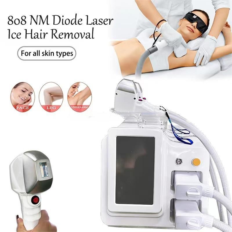 755 808 1064 Diode Laser Machine For Hair Removal 2000W Ice Painless 4K Screen