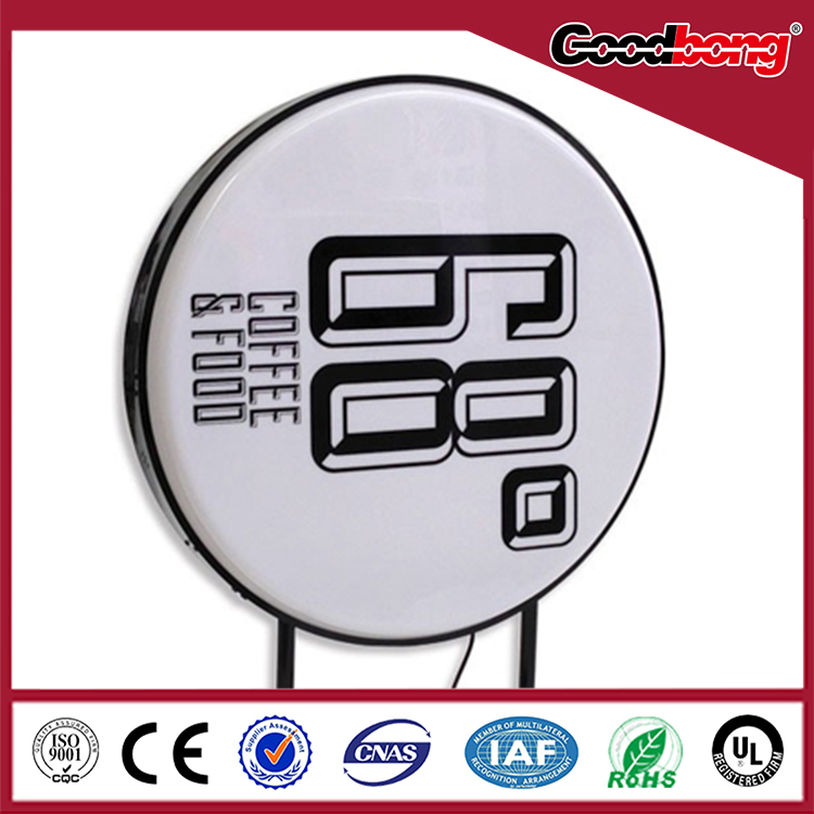 Newest Design Round Light Box Acrylic Signage Double Sided