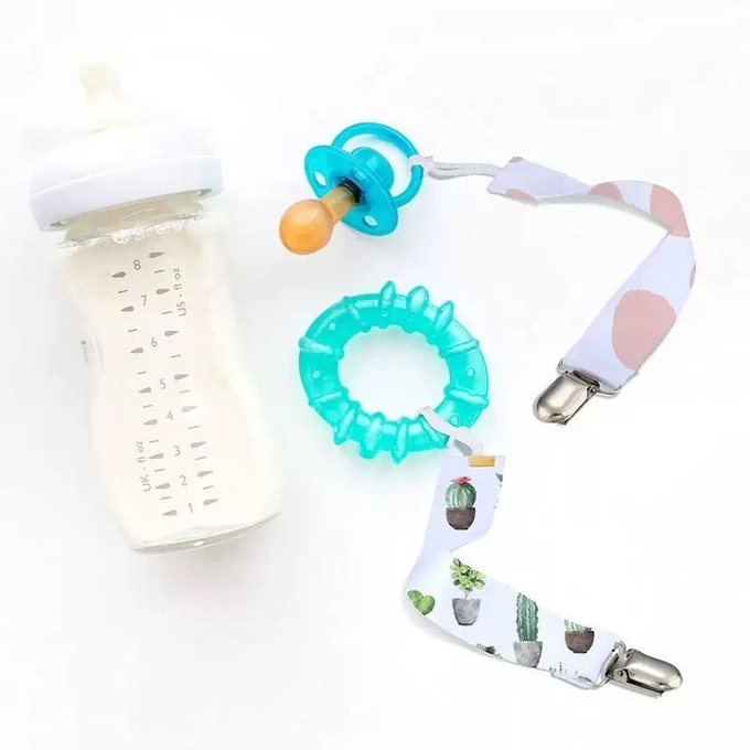 Printable Sublimation Pacifier Clip Bottle Clip For Baby Customizable