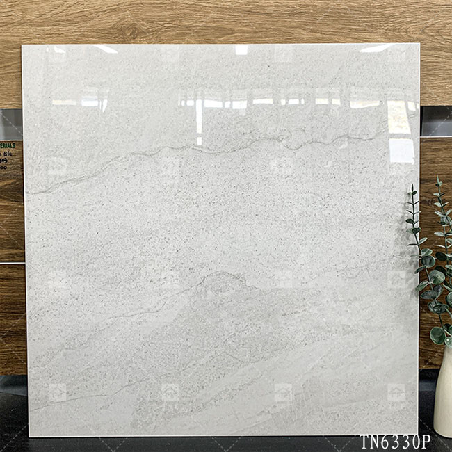 Full Body Gray Color Marble Look Porcelain Glossy Tile For Interior Floor And Wall