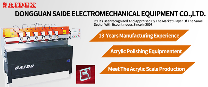 Straight-Edge Or Beveled-Edge Polishing Machines Acrylic Diamond Polishing Machine Plexiglass Polisher