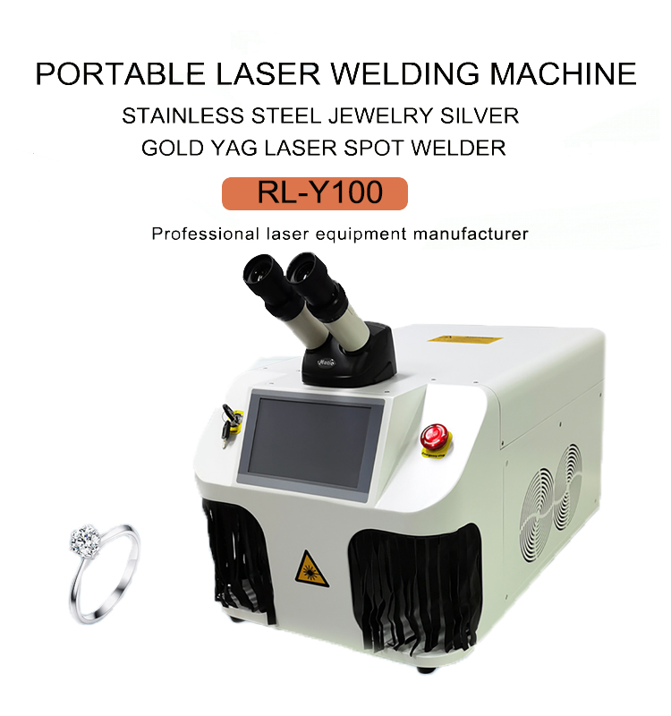 IKO Guided Portable Desktop Silver Gold YAG Pulse 100W Mini CCD Jewelry Welding Fiber Laser Welder Machine by RAYCUS
