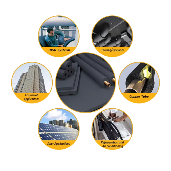 B1 B2 Rubber Foam Board Roll Pipe Insulation With Aluminum Foil