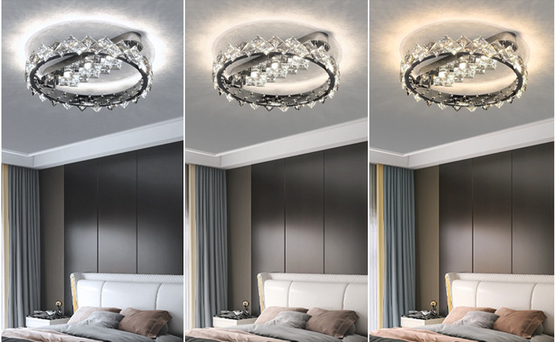 Beautiful Wedding Decor Design Luxury LED Ceiling Light Crystal Body modern style