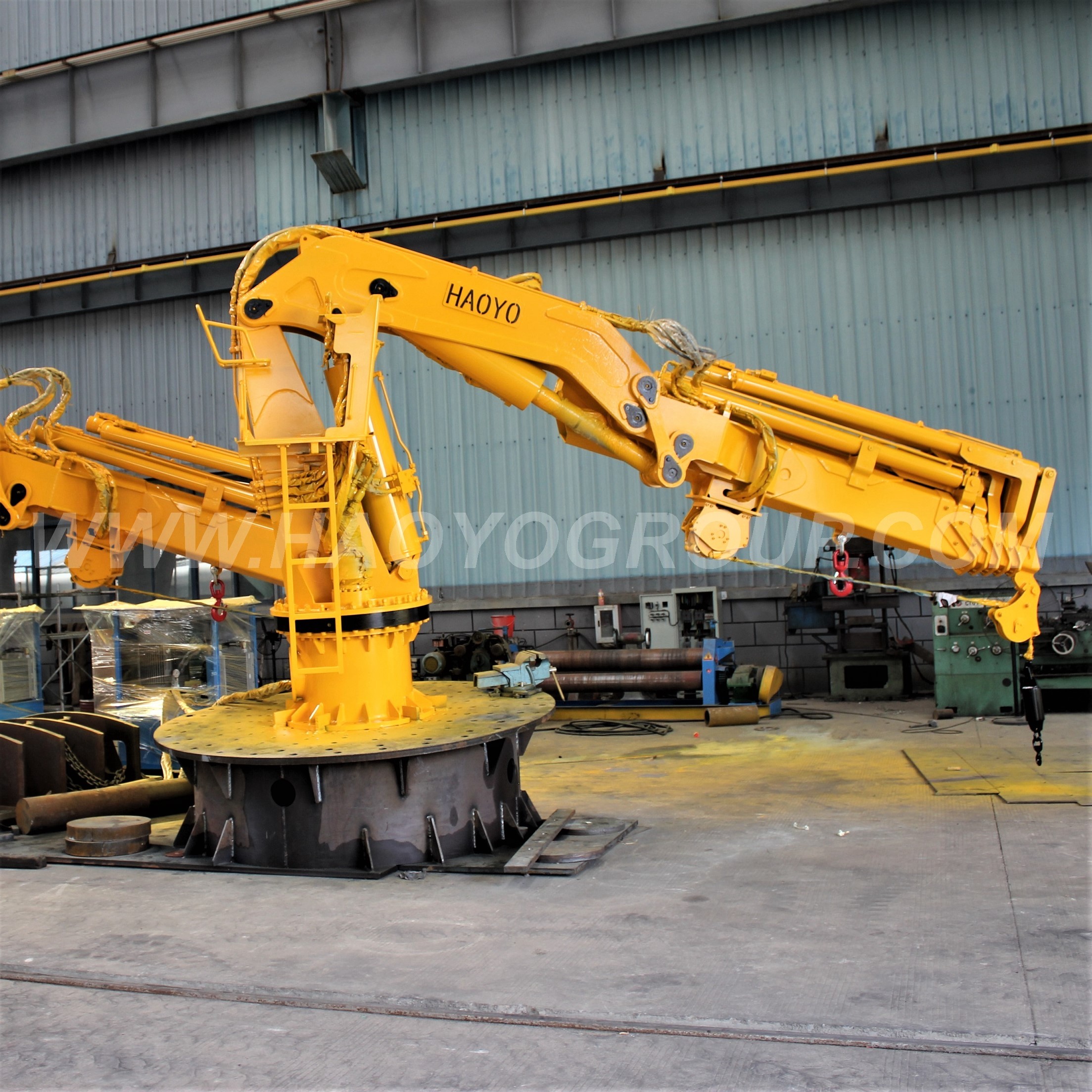 Hot sale Marine Ship Knuckle Boom Crane with Winch for sale Marine Ship Deck Crane