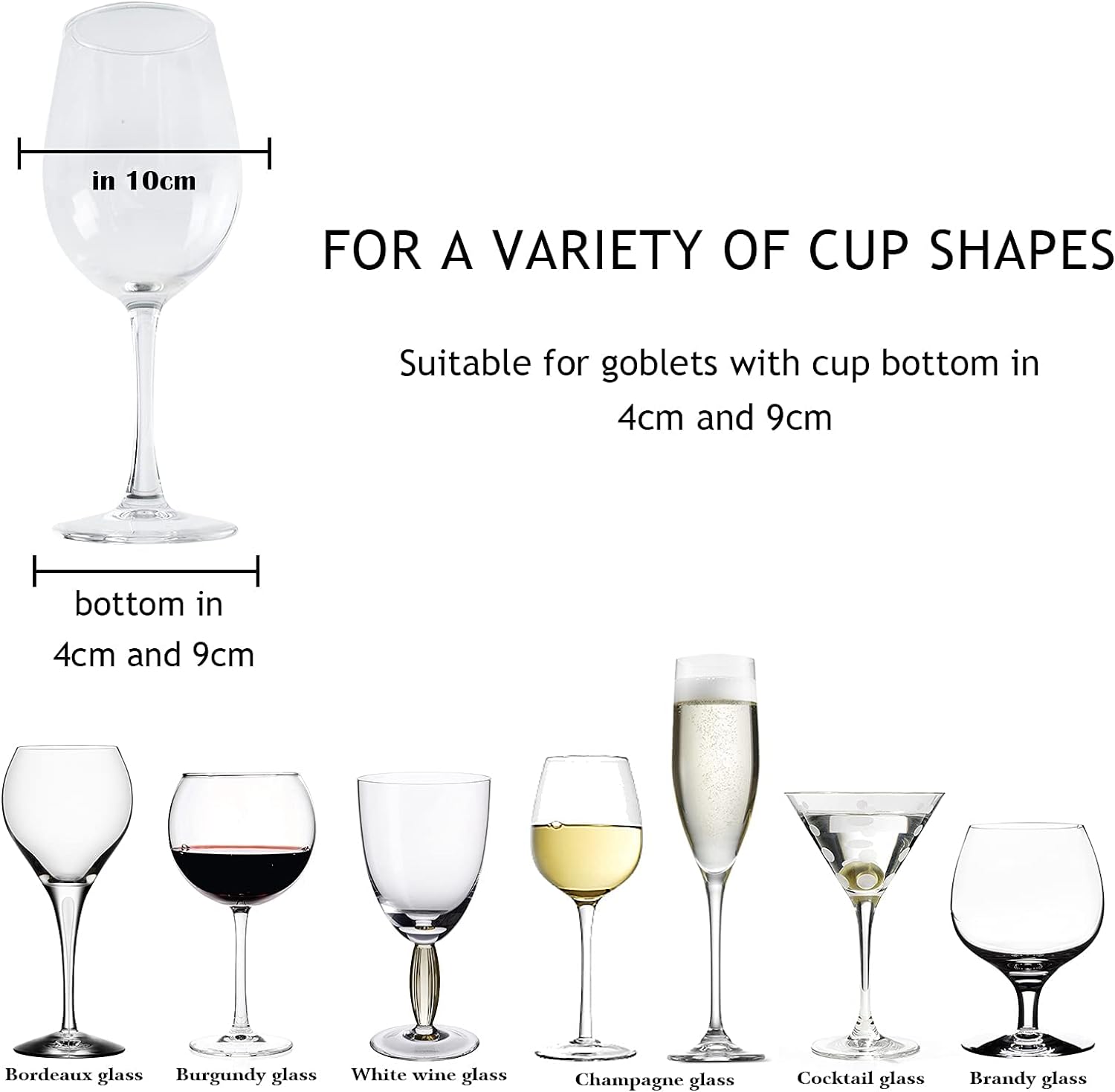 Functional Design Metal Wine Glass Holder for Under Cabinet Organization and Storage