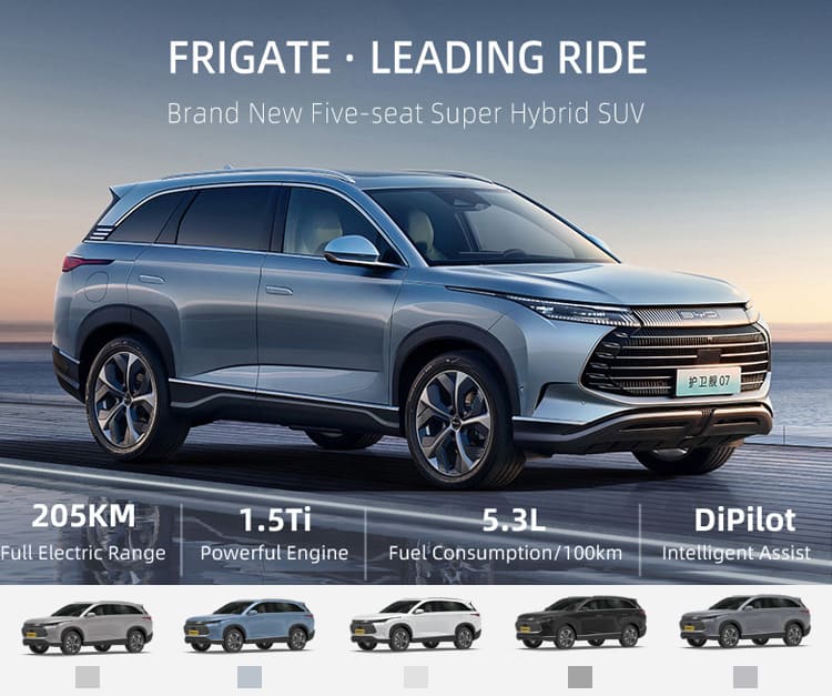 BYD Frigate 07 Plug-In Electric Cars 0km Used Family Vehicle Hybrid Energy Type Max Speed 185 km/h for Travel- Energy Vehicle