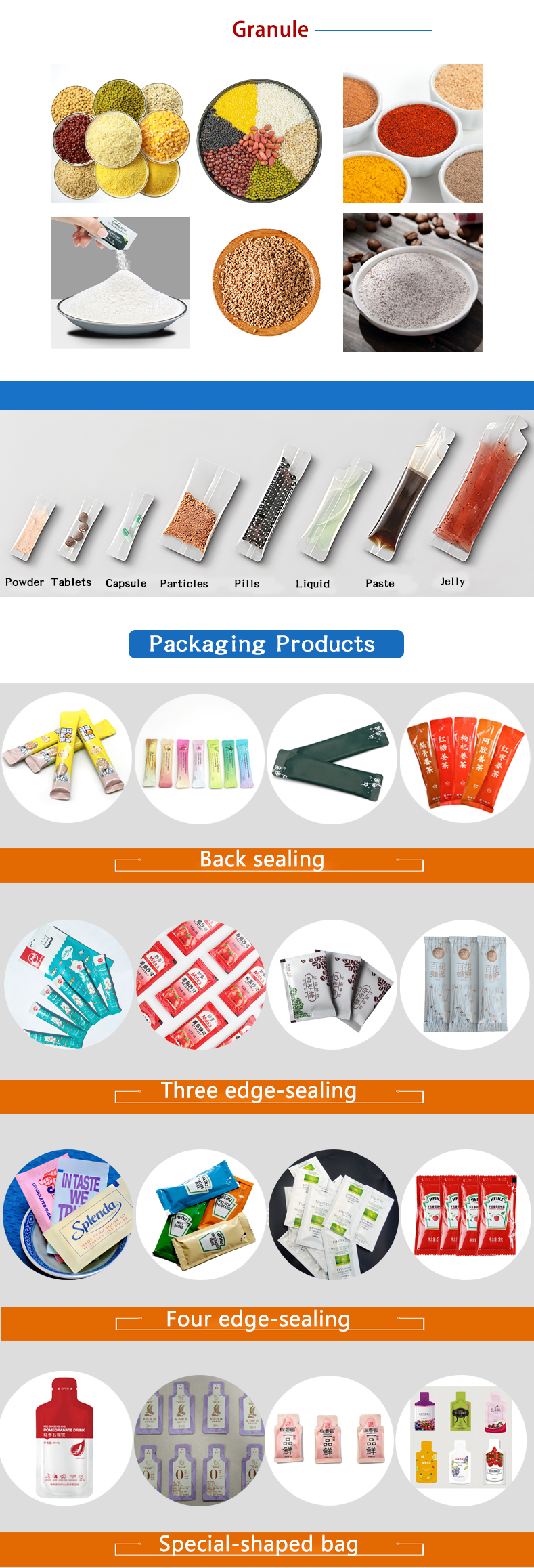 Small Automatic Powder Sealing Machine for Sugar Candy Spices Masala Tea in Pouch Bag