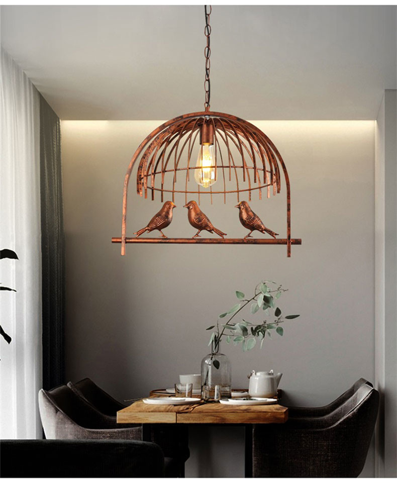 Nordic bird lights Bedroom dining room pendant lamp Amercian country droplight(WH-VP-139)