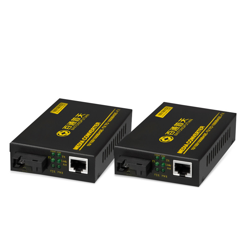 10 100 1000Mbps Fiber WDM Giga Ethernet Media Converter
