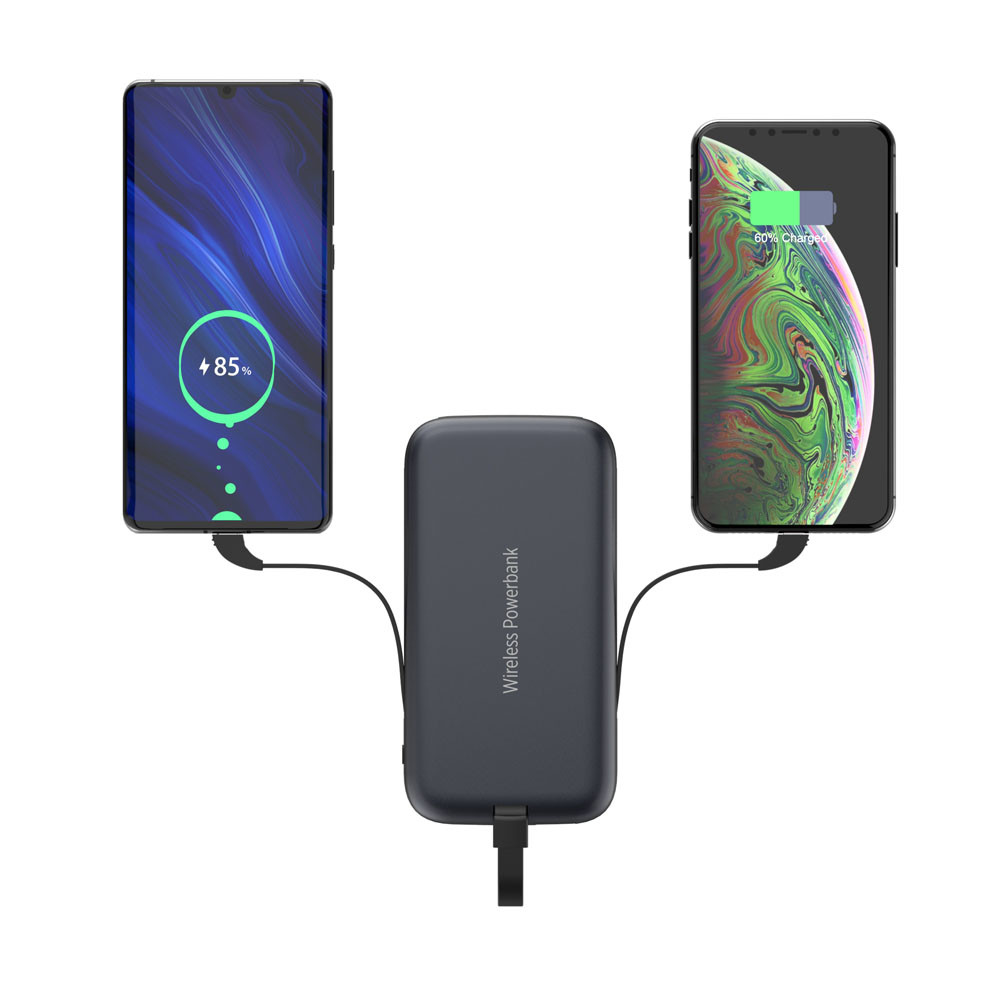 USB QC3.0 10000mAh Qi Wireless Power Bank Charger