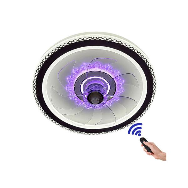 Buy AC220v Round Remote Control Ceiling Fan Light D500*H150MM at wholesale prices