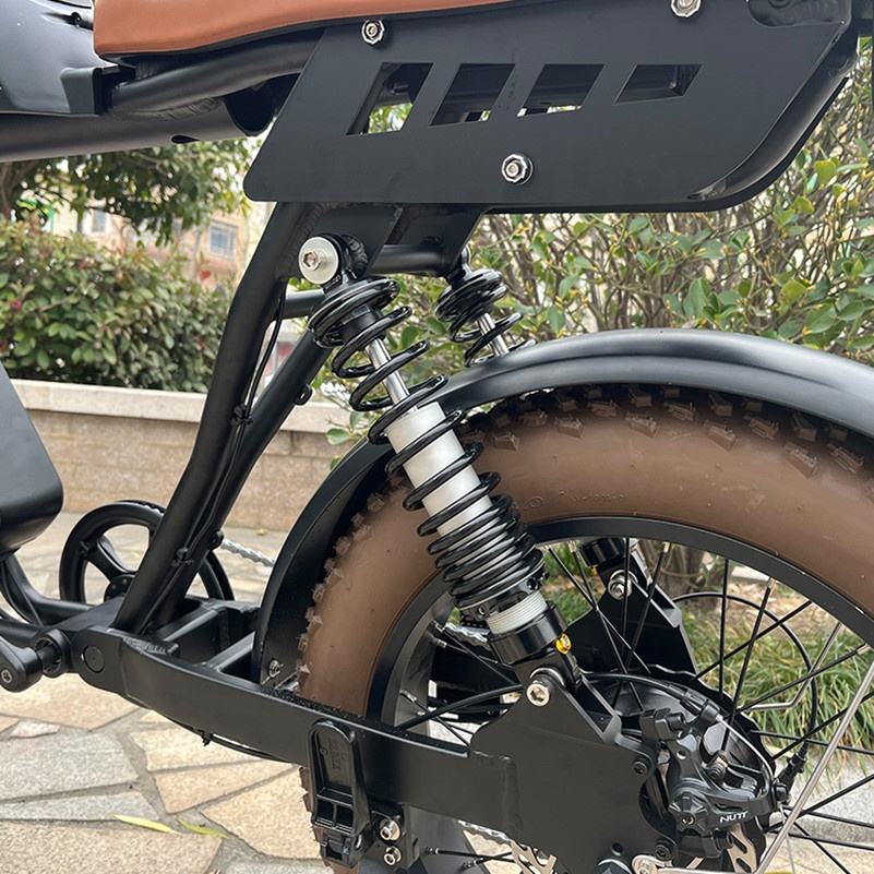 20 Inch Fat Tire 73 Style Ebike 7 Speed Electric Mountain Bike 48V 500W 750W 1000W Retro Full Suspension Electric Bike