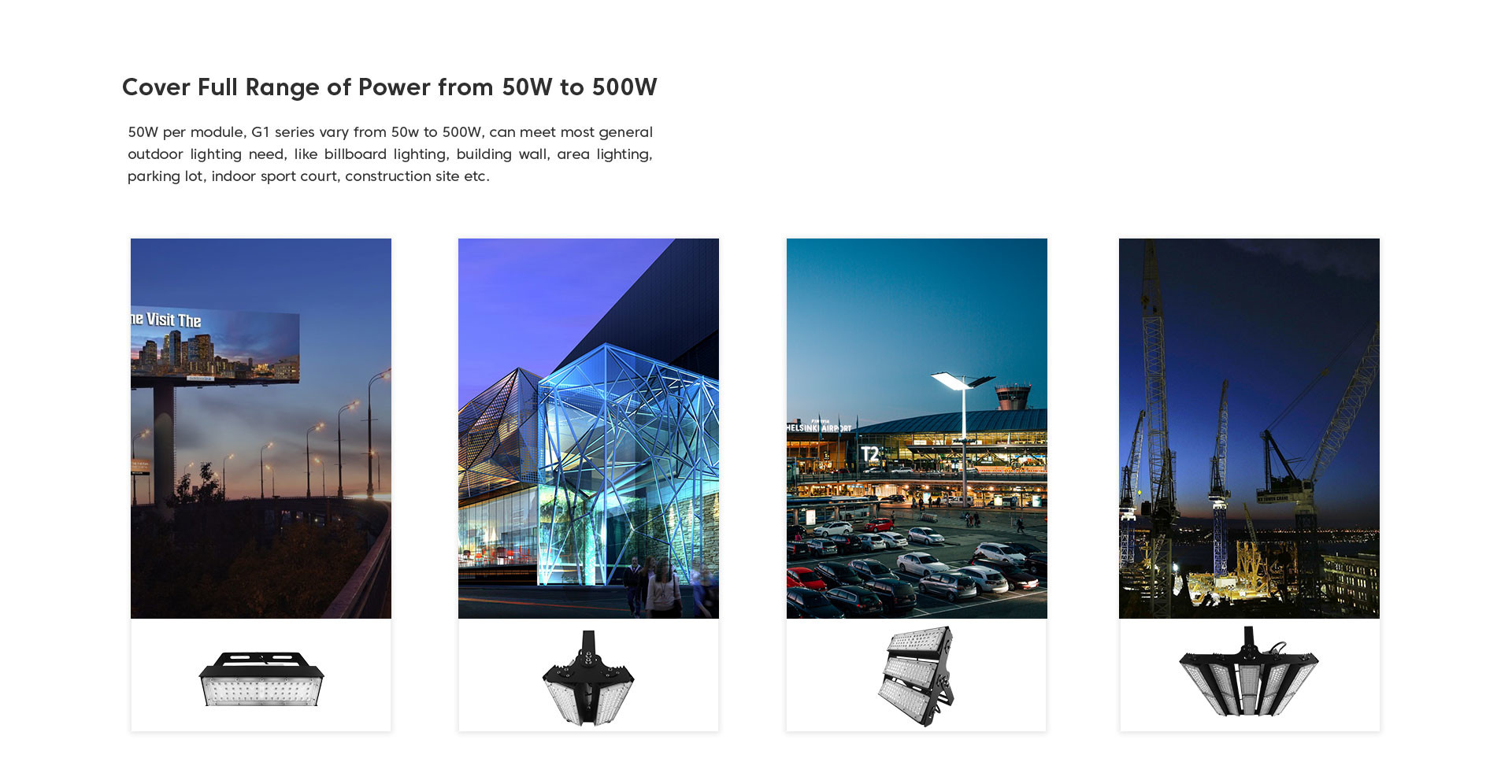 Black High Lumen LED Floodlight Aluminum Housing 200w LED Floodlight