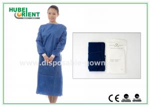 Quality ISO13485 SMS Single Use Surgical Gown With Knitted Wrist for sale