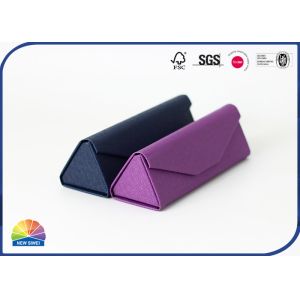 Quality Triangular Collapsible Foldable Gift Box Pack Glasses Flocking Inside for sale