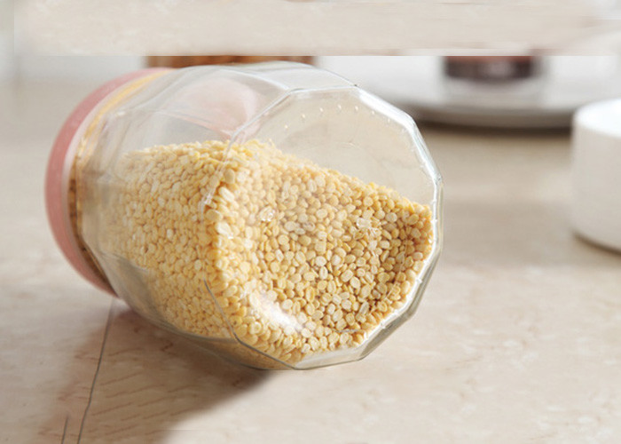 Transparent Lid High White Glass Sealable Glass Jars For Seasonings