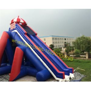 giant blue and red colours water slide