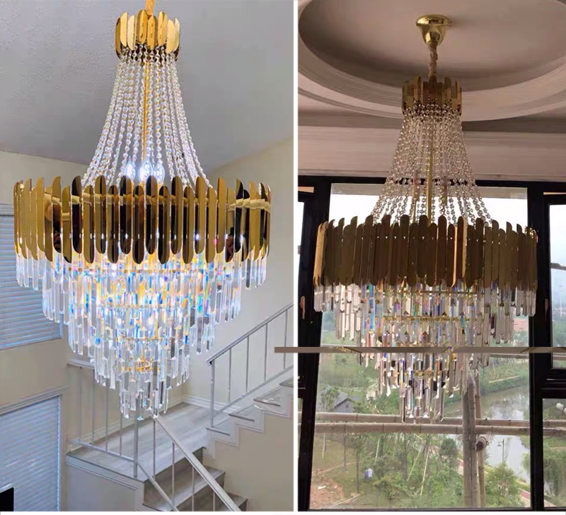 Led Crystal Chandelier For Living Dining Room Round Rectangle hotel lobby chandelier(WH-CY-239)