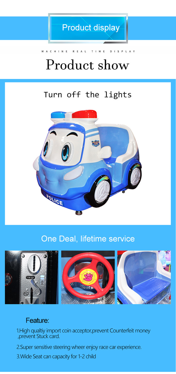 Indoor Sport Amusement Car Kiddy Ride Machine / Coin Operated Toy Rides