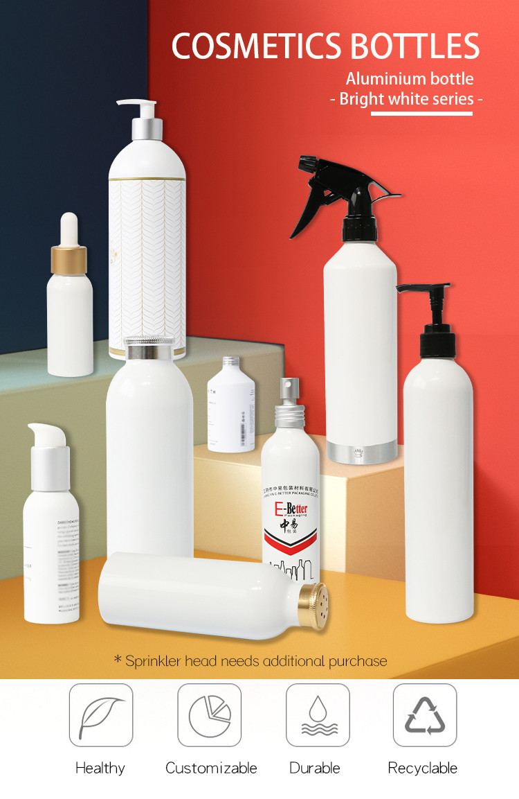 20mm 50ml Mist Spray Aluminium Cosmetic Bottles