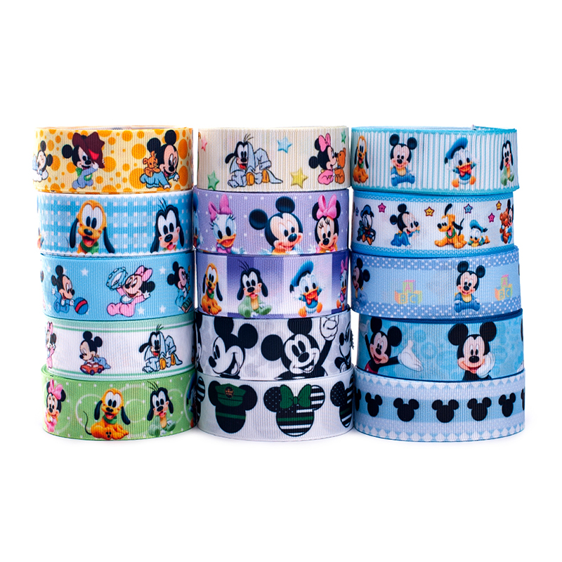 Factory High Quality Fashion Cheap Wholesale fairytale cartoon princess 75mm grosgrain printed ribbon