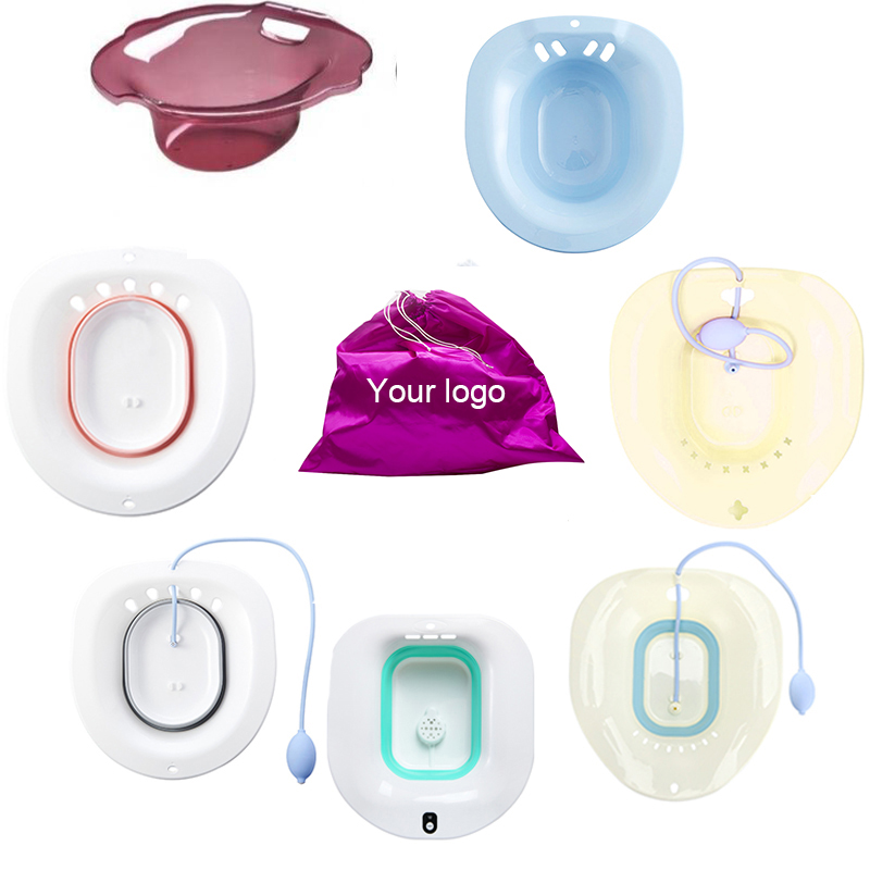 Foldable Squat Free Sitz Bath for Hemorrhoids and Perineum Treatment
