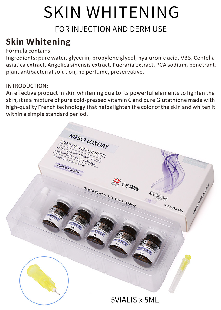 Brightening Skin Whitening Injection 5 bottle anti aging For dermapen