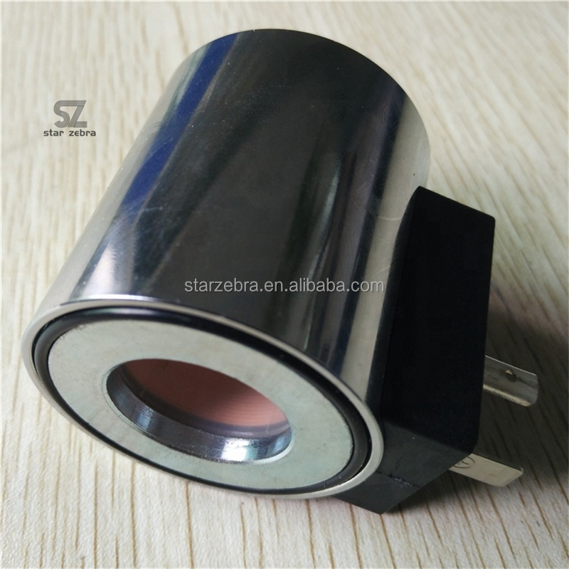 24V 12VDC 30W Inner Hole 23mm Length 51mm Excavator Hydraulic Solenoid Valve Coil with Black