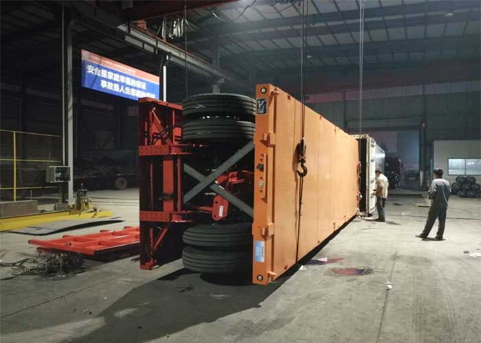 Flatbed container trailer
