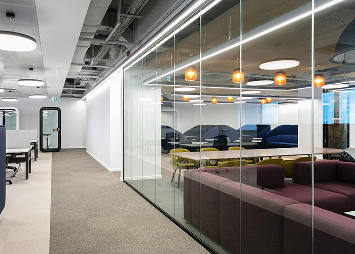Frameless Glass Partition Wall System Soundproof Double Glass Partition with aluminum frame