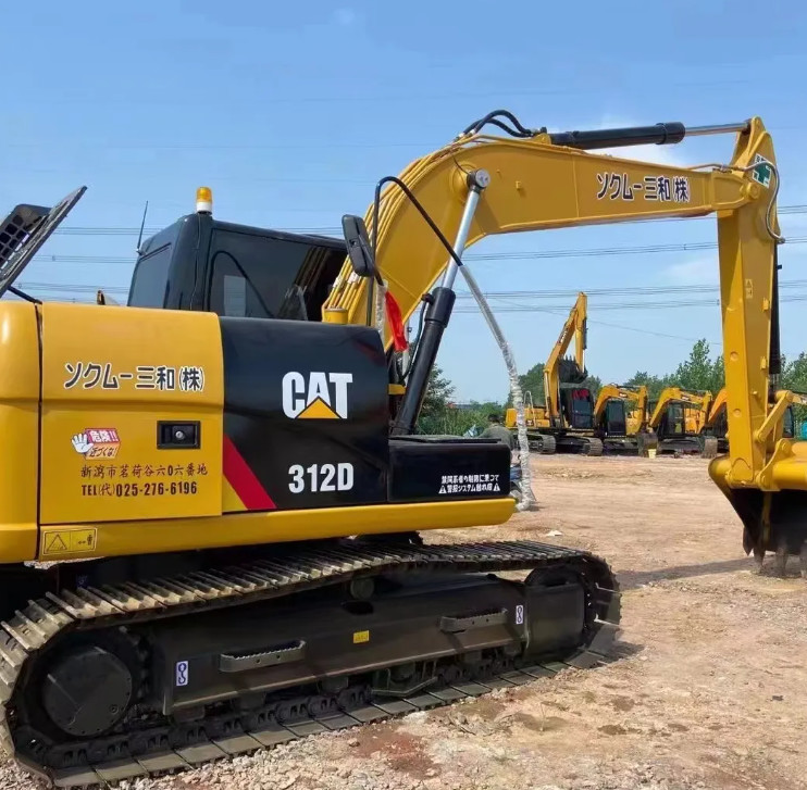 12 Ton Backhoe Used Excavators CAT 312D Medium Backhoe Digger With 0.52 Bucket Capacity