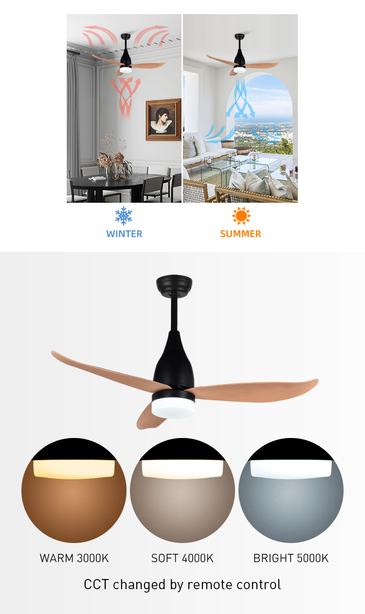 1110mm 65w 44inch Copper Motor Ceiling Fan