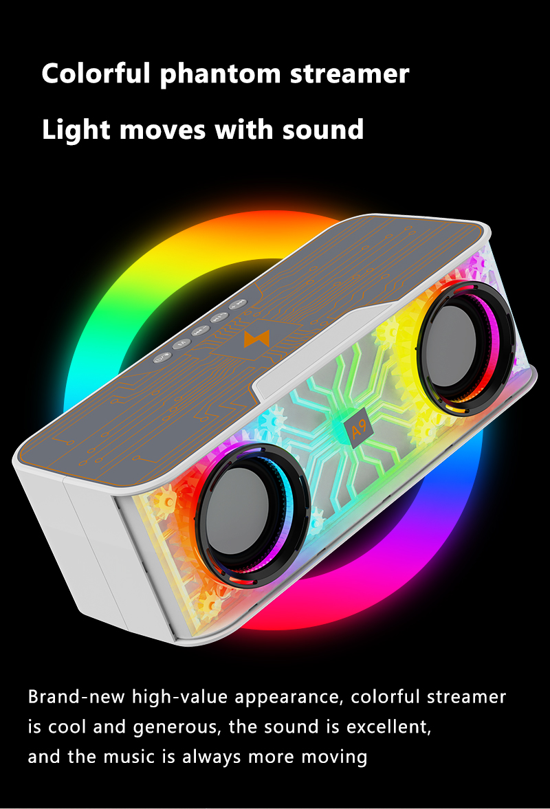 Outdoor Portable Mini Speaker Wireless LED Light BT Speaker with Speaker Set Type
