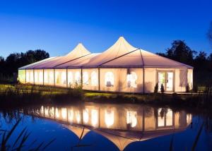 Quality Waterproof White Wedding Party Tent Flame Retardant Logo Printing Available for sale
