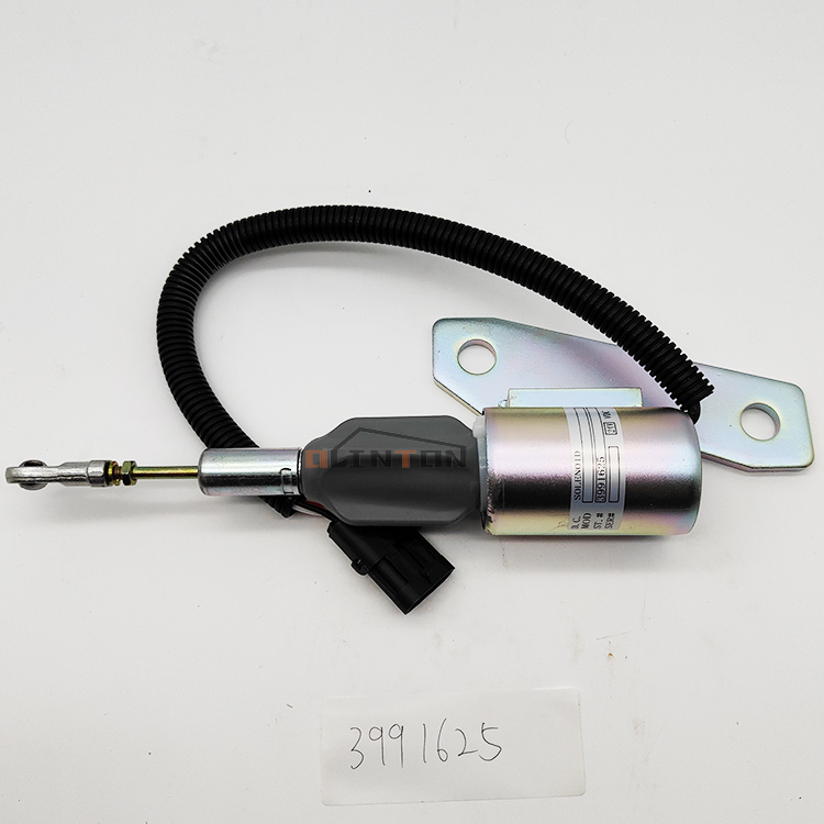 Efficiency Excavator 6BT Diesel Engine Parts Fuel Pump Cut Off Solenoid 3991625 3991624 3991168