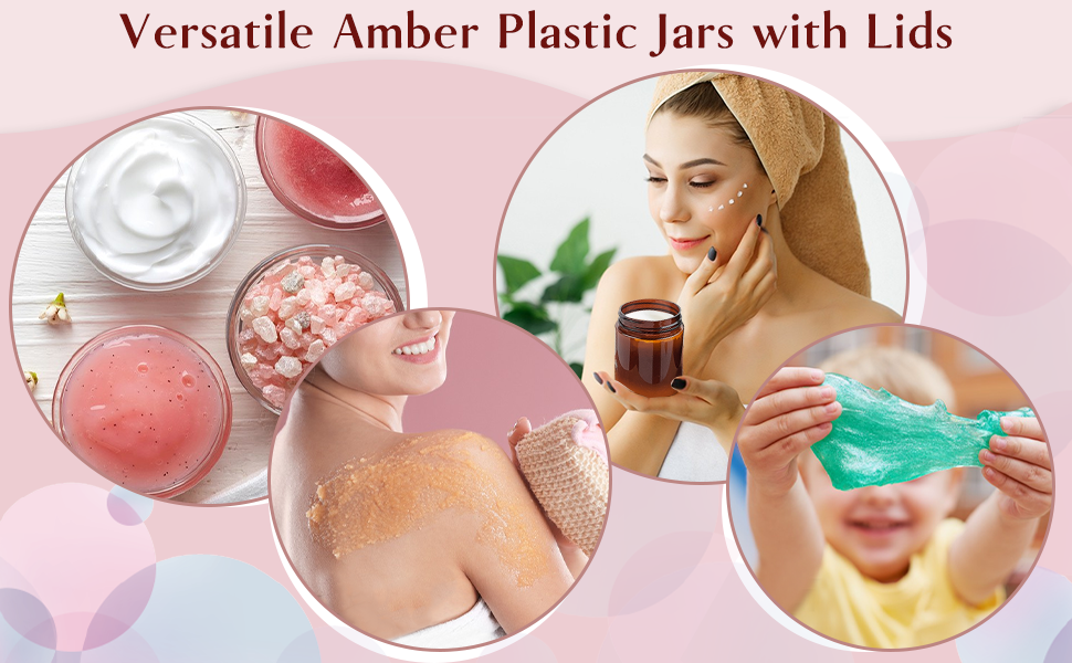 amber plastic jars