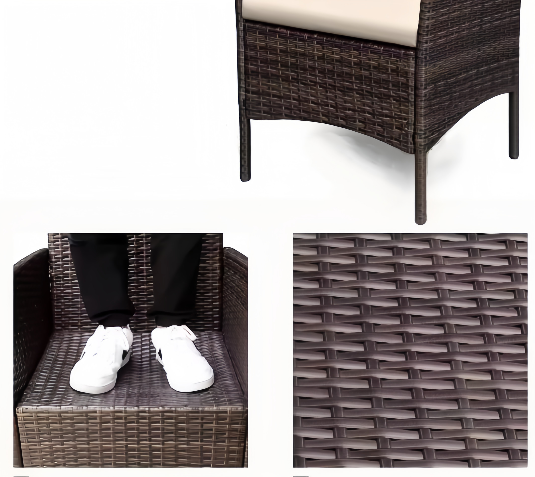 Elegant Design Wholesale Rattan Sofa Waterproof Design Indoor Outdoor Sofa Table Chair Dining Desk Ottoman Furniture Set