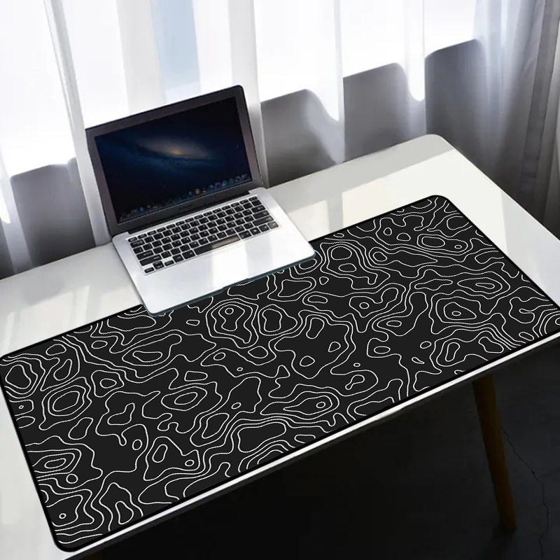 Custom Sublimation Gaming Mouse Pad with Minimalist Line Design and NO Wireless Charging