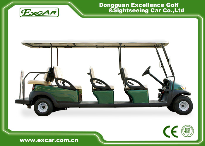 24KM/H 48V Electric Golf Carts , Steel Chassis 8 Seater Golf Cart