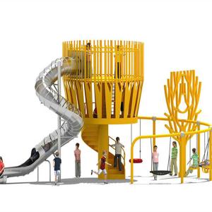 China Themed  Outdoor Amusement Park Equipment With Stainless Slide ISO9001 on sale