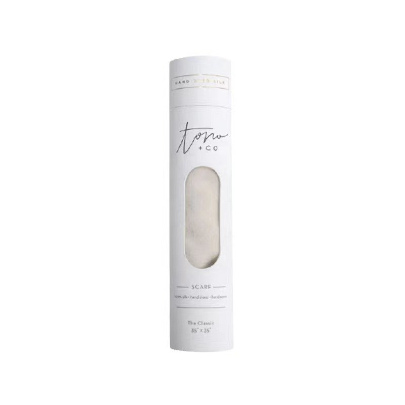 Customized Logo and Eco Friendly Clothing Paper Tube Packaging with Window Foil Stamp Surface Treat