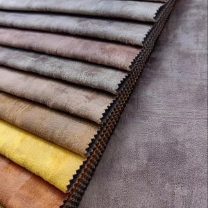 Holland Luxury Sofa Fabric Durable Breathable With Bronzing Gold Pattern