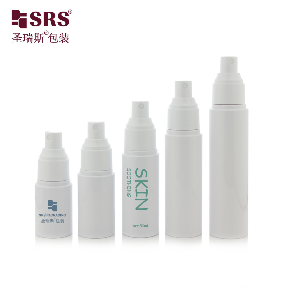 24/410 PET PCR Recycled Clear Transparent Glossy Plastic Sprayer Pump Bottle With Fine Mist Pump Perfume Toner Packaging