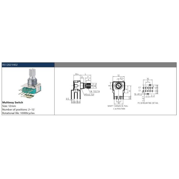 High-Durability Rotary Encoder with Reset Function and Accurate Control Knob for Audio Systems