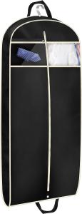 Quality Black Portable Zipper Suit Bag Breathable Zippered Garment Bags for sale