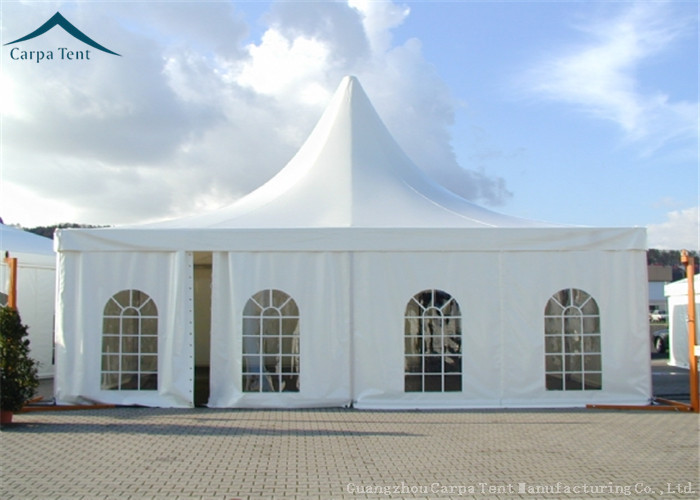 8x8m Giant Unique Luxury Pagoda Tents With Decorated Linings Curtains