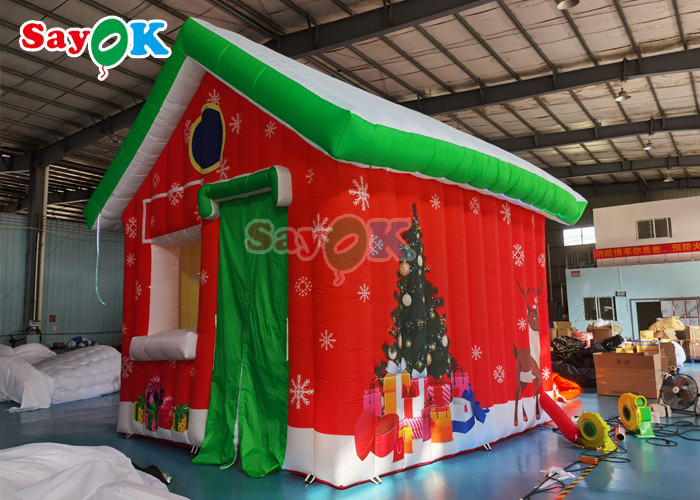 Outdoor Inflatable Holiday Decorations Inflatable Christmas House 4.6x4.6x5mH