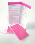 4 color online Pink Folded Leaflet Colour Flyer Printing Service for promotion
