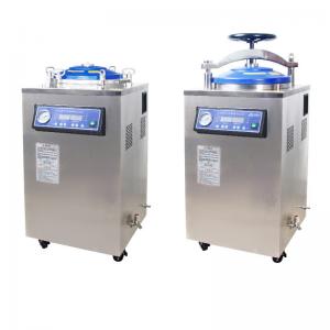 Quality Automatic Autoclave Vertical Pressure Steam Sterilizer 50L Leakage Protection for sale